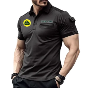 Racing-Inspired Car Exclusive Logo Pocket Polo Shirt, Gift For Racing-Inspired Car Enthusiasts CAR445 - Black