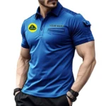 Aerodynamic Coupe Exclusive Logo Pocket Polo Shirt, Gift For Aerodynamic Coupe Enthusiasts CAR445 - Blue