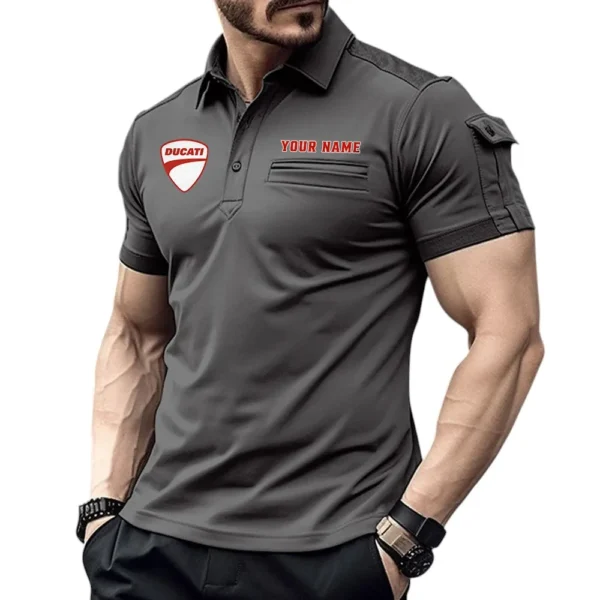 Precision Racer Exclusive Logo Pocket Polo Shirt, Gift For Precision Racer Enthusiasts CAR445 - Gray