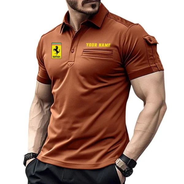 Superfast Road Car Exclusive Logo Pocket Polo Shirt, Gift For Superfast Road Car Enthusiasts CAR445 - Orange