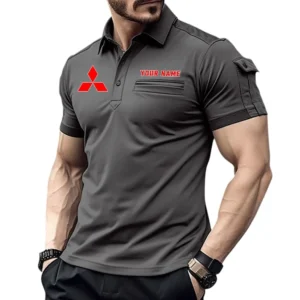 Crossover SUV Exclusive Logo Pocket Polo Shirt, Gift For Crossover SUV Lovers CAR445 - Gray