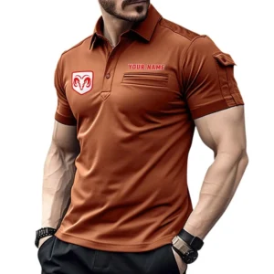 American Car Exclusive Logo Pocket Polo Shirt, Gift For American Car Lovers CAR445 - Orange
