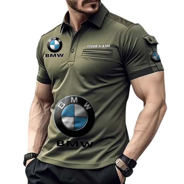 Gran Turismo Vehicle Exclusive Logo Pocket Polo Shirt, Gift For Gran Turismo Vehicle Enthusiasts CAR450 - Green