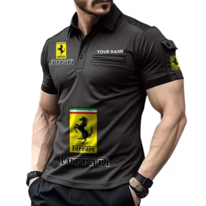 Exotic Sports Car Exclusive Logo Pocket Polo Shirt, Gift For Exotic Sports Car Enthusiasts CAR450 - Black