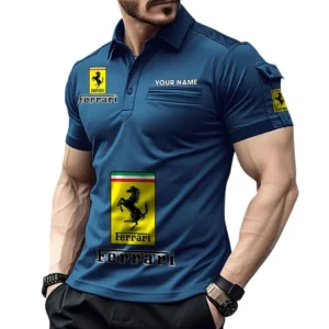 Track-Ready Sports Car Exclusive Logo Pocket Polo Shirt, Gift For Track-Ready Sports Car Enthusiasts CAR450 - Navy Blue