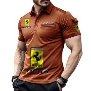 Superfast Road Car Exclusive Logo Pocket Polo Shirt, Gift For Superfast Road Car Enthusiasts CAR450 - Orange