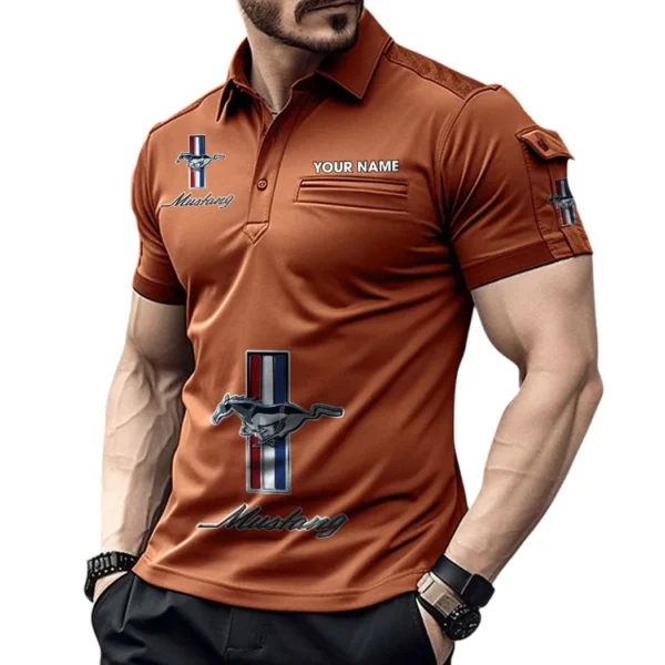 High-Horsepower Car Exclusive Logo Pocket Polo Shirt, Gift For High-Horsepower Car Lovers CAR450 - Orange