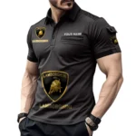 Drag Strip Car Exclusive Logo Pocket Polo Shirt, Gift For Drag Strip Car Lovers CAR450 - Black