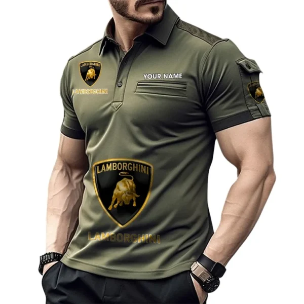 Legendary American Car Exclusive Logo Pocket Polo Shirt, Gift For Legendary American Car Lovers CAR450 - Green