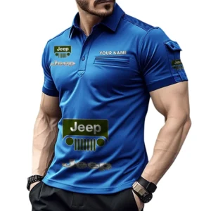 Luxury Touring Car Exclusive Logo Pocket Polo Shirt, Gift For Luxury Touring Car Enthusiasts CAR450 - Blue