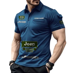 Off-Road SUV Brand Exclusive Logo Pocket Polo Shirt, Gift For Off-Road SUV Brand Enthusiasts CAR450 - Navy Blue