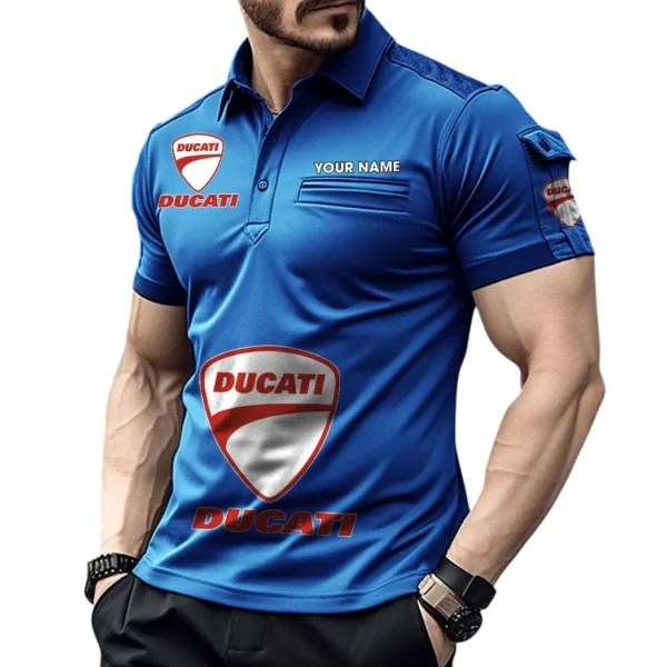 Trail-Ready SUV Exclusive Logo Pocket Polo Shirt, Gift For Trail-Ready SUV Enthusiasts CAR450 - Blue