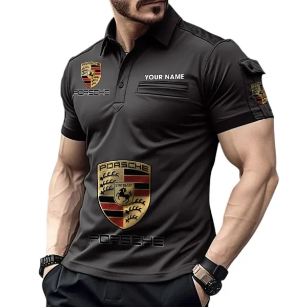 Compact Off-Road Vehicle Exclusive Logo Pocket Polo Shirt, Gift For Compact Off-Road Vehicle Enthusiasts CAR450 - Black