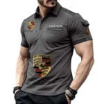 Sports Car Exclusive Logo Pocket Polo Shirt, Gift For Sports Car Enthusiasts CAR450 - Gray