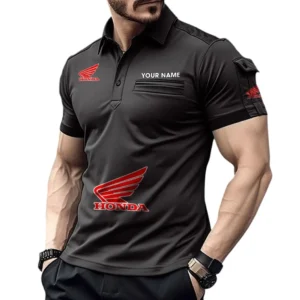 High-End Automobile Exclusive Logo Pocket Polo Shirt, Gift For High-End Automobile Enthusiasts CAR450 - Black