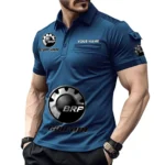 Off-Road Adventure Bike Exclusive Logo Pocket Polo Shirt, Gift For Off-Road Adventure Bike Enthusiasts CAR450 - Navy Blue