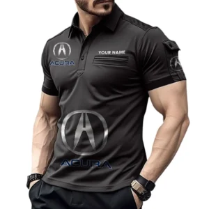 Luxury Sedan Exclusive Logo Pocket Polo Shirt, Gift For Luxury Sedan Enthusiasts CAR450 - Black
