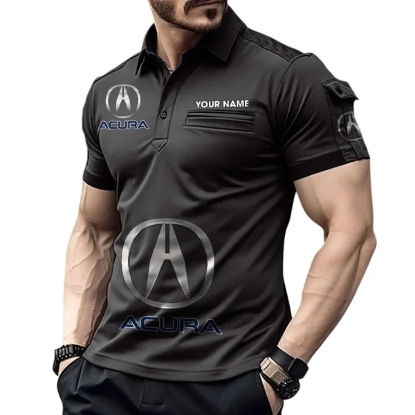 Luxury Sedan Exclusive Logo Pocket Polo Shirt, Gift For Luxury Sedan Enthusiasts CAR450 - Black