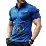 Premium Crossover Exclusive Logo Pocket Polo Shirt, Gift For Premium Crossover Enthusiasts CAR450 - Blue
