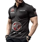Classic British Car Exclusive Logo Pocket Polo Shirt, Gift For Classic British Car Enthusiasts CAR450 - Black