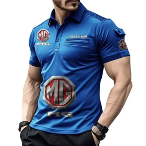 Vintage Sports Auto Exclusive Logo Pocket Polo Shirt, Gift For Vintage Sports Auto Enthusiasts CAR450 - Blue