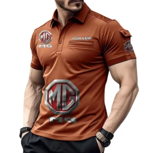 Timeless Convertible Exclusive Logo Pocket Polo Shirt, Gift For Timeless Convertible Enthusiasts CAR450 - Orange