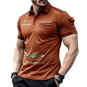 Off-Road SUV Exclusive Logo Pocket Polo Shirt, Gift For Off-Road SUV Lovers CAR450 - Orange