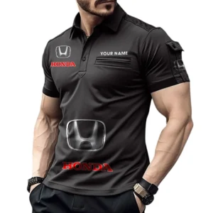Sedan Exclusive Logo Pocket Polo Shirt, Gift For Sedan Lovers CAR450 - Black