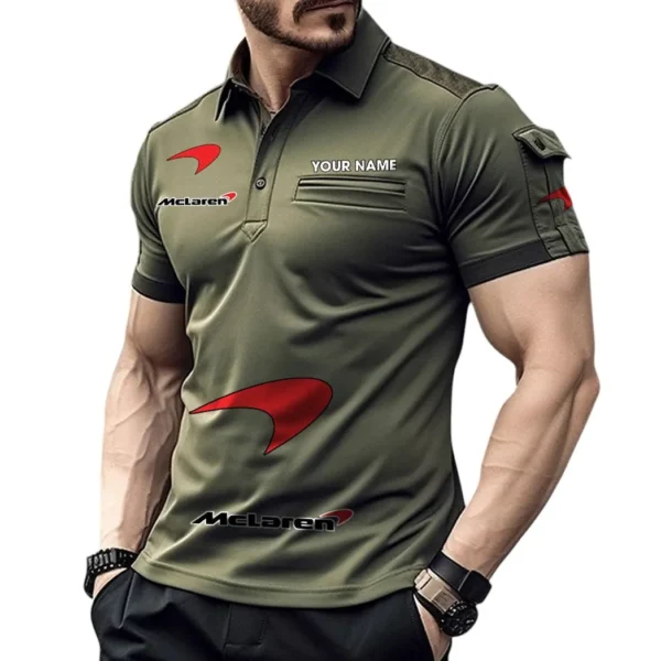 Track Monster Exclusive Logo Pocket Polo Shirt, Gift For Track Monster Lovers CAR450 - Green
