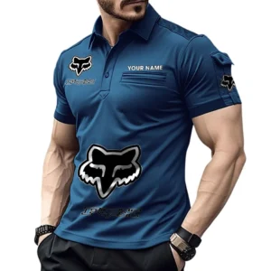 Motocross Gear  Exclusive Logo Pocket Polo Shirt, Gift For Motocross Gear  Enthusiasts CAR450 - Navy Blue