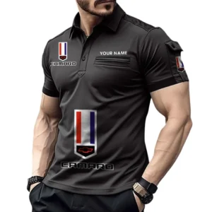American Sports Car Exclusive Logo Pocket Polo Shirt, Gift For American Sports Car Enthusiasts CAR450 - Black
