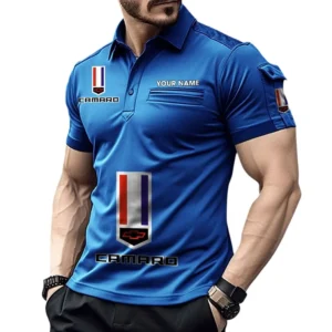 US Performance Car Exclusive Logo Pocket Polo Shirt, Gift For US Performance Car Enthusiasts CAR450 - Blue
