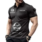 American Iconic Sports Car Exclusive Logo Pocket Polo Shirt, Gift For American Iconic Sports Car Lovers CAR450 - Black