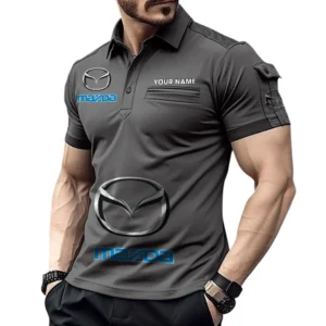Fastback Coupe Exclusive Logo Pocket Polo Shirt, Gift For Fastback Coupe Lovers CAR450 - Gray