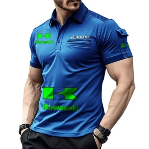 Ninja Bike  Exclusive Logo Pocket Polo Shirt, Gift For Ninja Bike  Lovers CAR450 - Blue