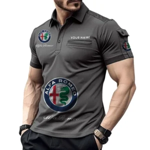 TokyoCruise Vehicles Exclusive Logo Pocket Polo Shirt, Gift For TokyoCruise Vehicles Enthusiasts CAR450 - Gray