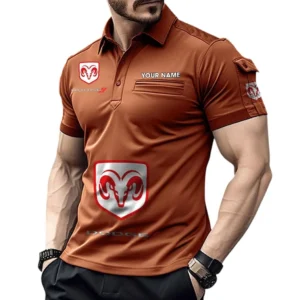 Street Machine Exclusive Logo Pocket Polo Shirt, Gift For Street Machine Enthusiasts CAR450 - Orange