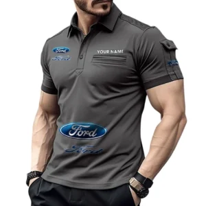 Pickup Truck Exclusive Logo Pocket Polo Shirt, Gift For Pickup Truck Lovers CAR450 - Gray