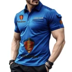 Utility Vehicle Exclusive Logo Pocket Polo Shirt, Gift For Utility Vehicle Lovers CAR450 - Blue
