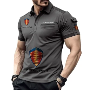 Road Trip Car Exclusive Logo Pocket Polo Shirt, Gift For Road Trip Car Lovers CAR450 - Gray