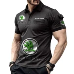 Czech Automobile  Exclusive Logo Pocket Polo Shirt, Gift For Czech Automobile  Enthusiasts CAR450 - Black