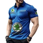 European Family Car  Exclusive Logo Pocket Polo Shirt, Gift For European Family Car  Enthusiasts CAR450 - Blue