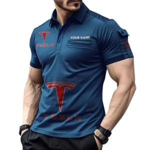 Eco-Friendly Car Exclusive Logo Pocket Polo Shirt, Gift For Eco-Friendly Car Enthusiasts CAR450 - Navy Blue