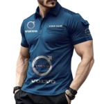Premium European Ride Exclusive Logo Pocket Polo Shirt, Gift For Premium European Ride Lovers CAR450 - Navy Blue