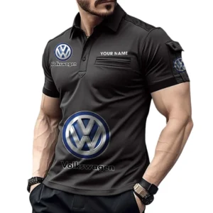 Swedish Automotive Brand Exclusive Logo Pocket Polo Shirt, Gift For Swedish Automotive Brand Lovers CAR450 - Black