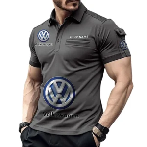 Durable Auto Brand Exclusive Logo Pocket Polo Shirt, Gift For Durable Auto Brand Enthusiasts CAR450 - Gray