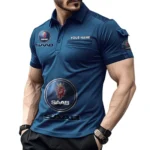 Clear Vehicle Design Exclusive Logo Pocket Polo Shirt, Gift For Clear Vehicle Design Enthusiasts CAR450 - Navy Blue