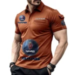 Glass-Inspired Auto Exclusive Logo Pocket Polo Shirt, Gift For Glass-Inspired Auto Enthusiasts CAR450 - Orange