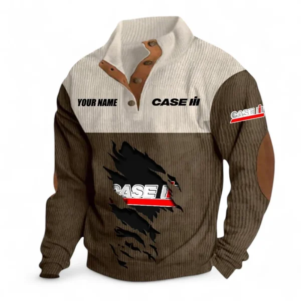 Rural Equipment Men's Stand Up Collar Base Shirt CAR479 - Brown