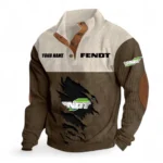 Efficient Crop Tractor Men's Stand Up Collar Base Shirt CAR479 - Brown